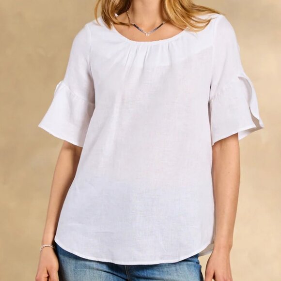Sundance WHITE 100% Linen 'Loa' Top Large NWT - Picture 1 of 16